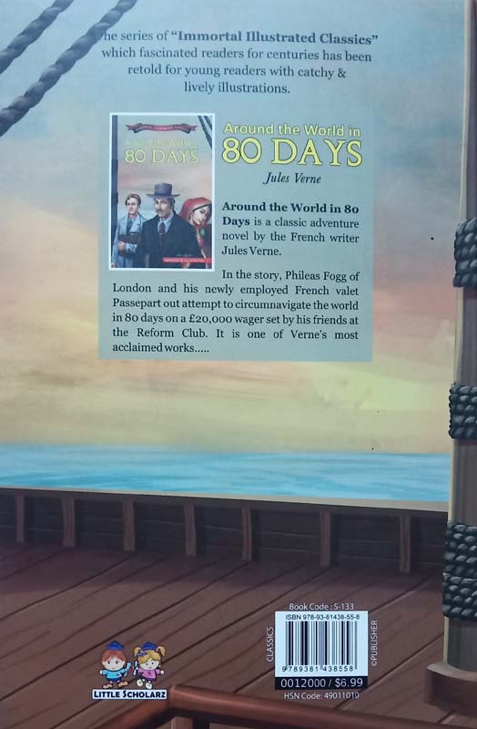Immortal Illustrated Classics : Around The World In 80 Days (back)