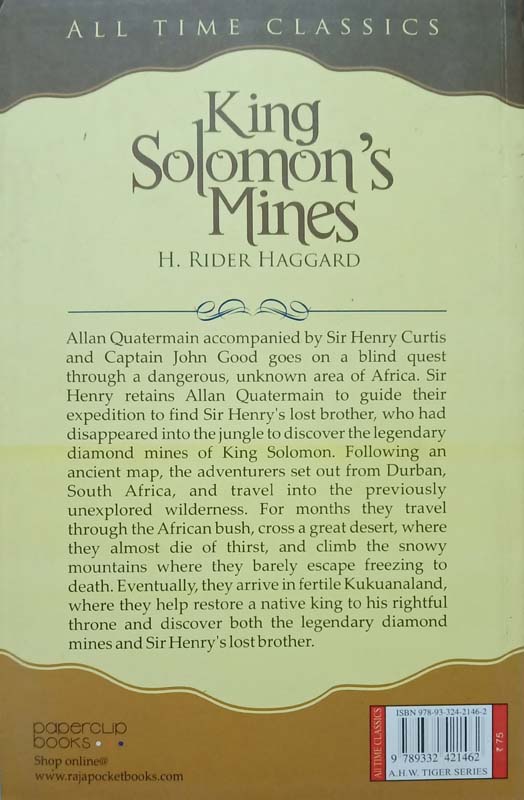 Classics : King Solomans Mines (back)