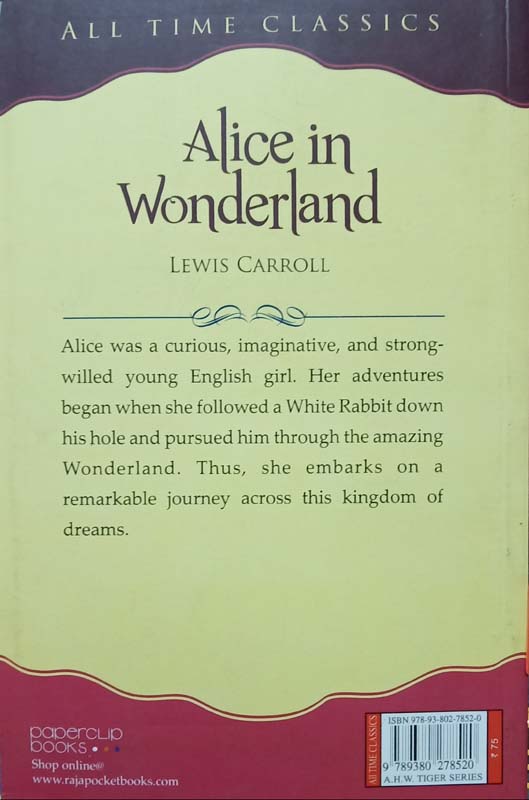 Classics : Alice In Wonderland (back)