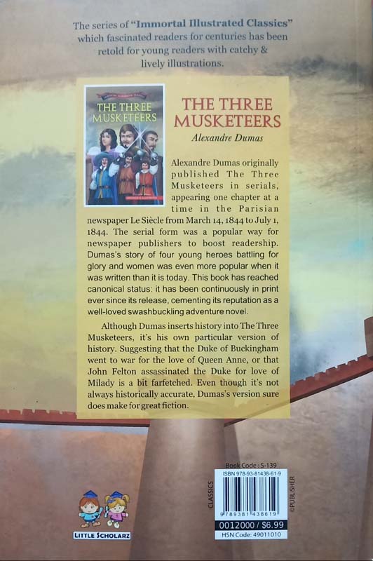 Immortal Illustrated Classics : The Three Musketeers (back)