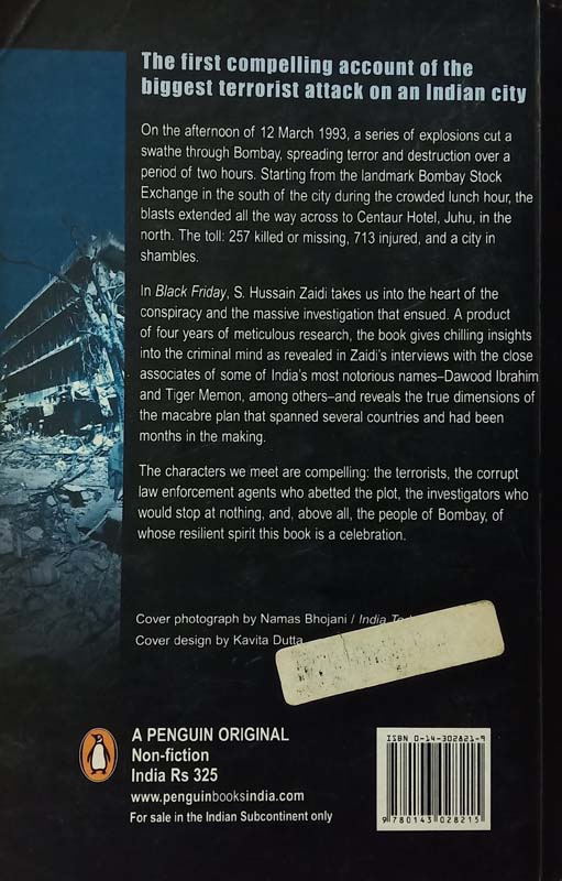 Black Friday ( The True Story Of The Bombay Bomb Blasts) (back)