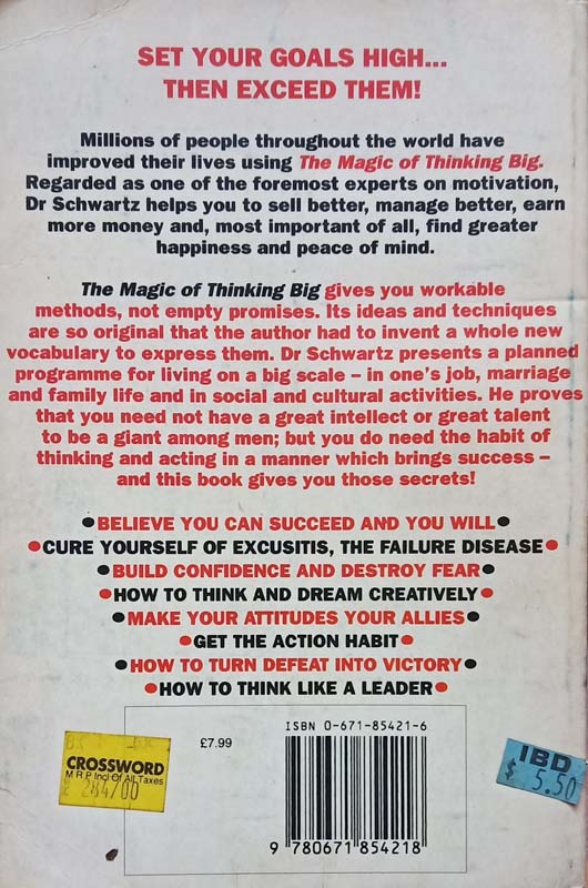 The Magic Of Thinking Big (back)