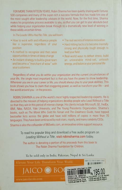 The Leader Who Had No Title (back)