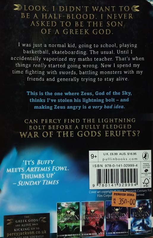 Percy Jackson And The Lighting Thief (back)