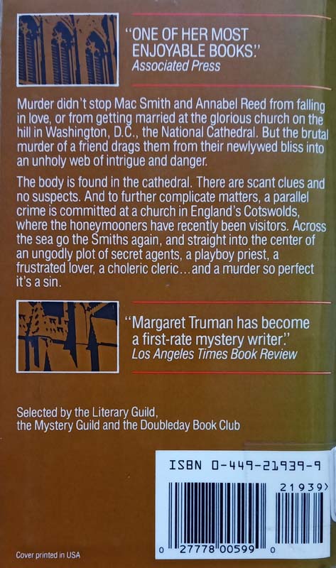 Murder At The National Cathedral (back)