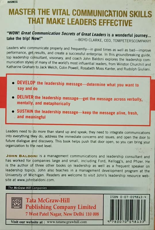 Great Communication Secrets Of Great Leaders (back)