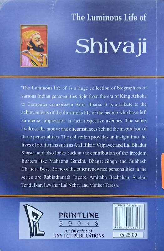 The Luminous Life Of Shivaji (back)