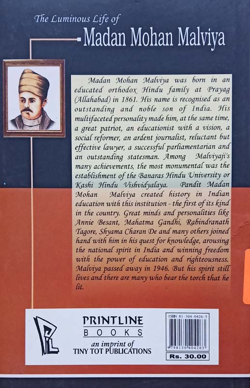 The Luminous Life Of Madan Mohan Malviya (back)