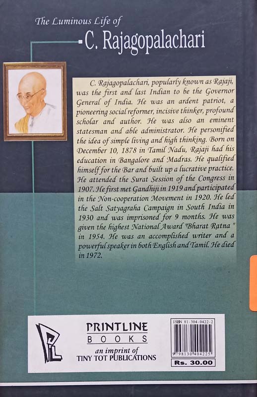 The Luminous Life Of C Rajagopalachari (back)