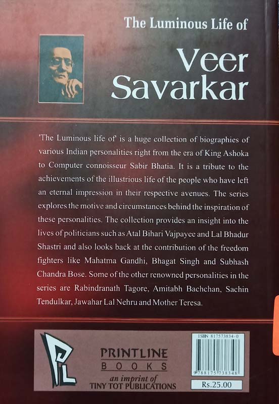 The Luminous Life Of Veer Savarkar (back)