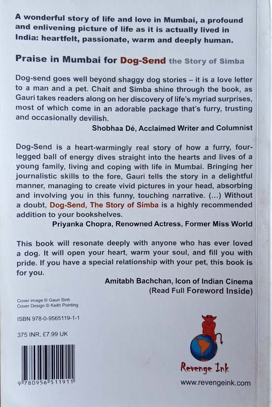 Dog Send (The Story of Simba) (back)