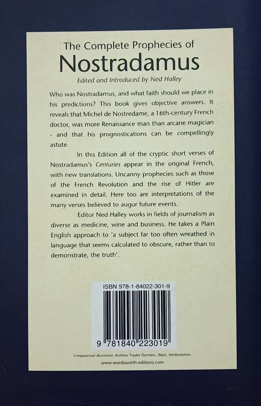 The Complete Prophecies Of Nostradamus (back)