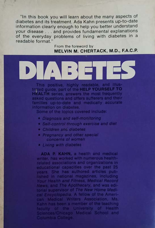 Help Yourself To Health : Diabetes (back)