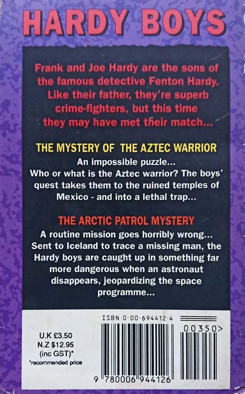 The Hardy Boys : The Mystery Of The Aztec Warrior, The Arctic Petrol Mystery (back)