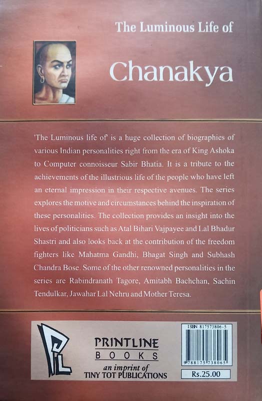 The Luminous Life Of : Chanakya (back)
