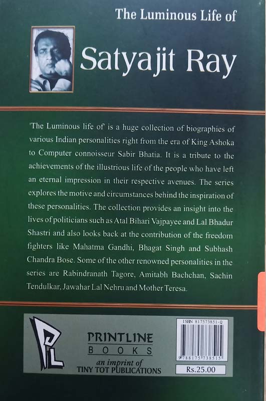 The Luminous Life Of : Satyajit Ray (back)