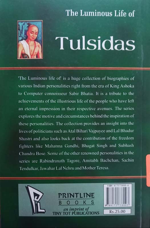 The Luminous Life Of : Tulsidas (back)