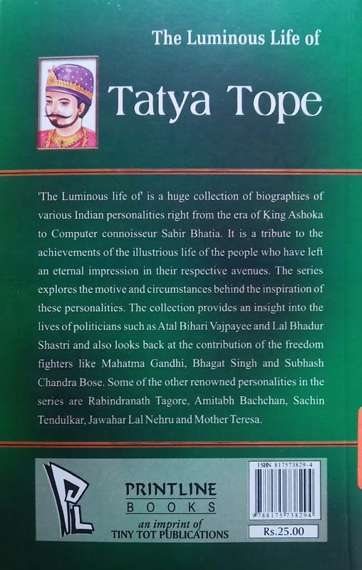 The Luminous Life Of : Tatya Tope (back)