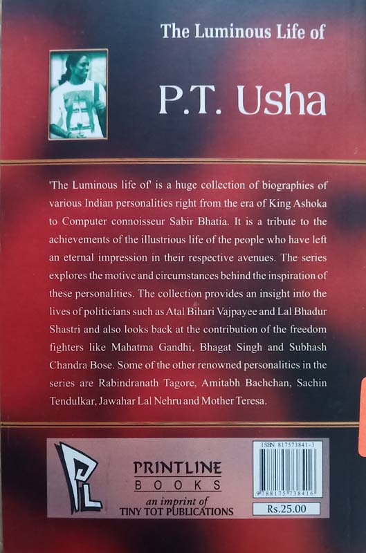 The Luminous Life Of : P T Usha (back)