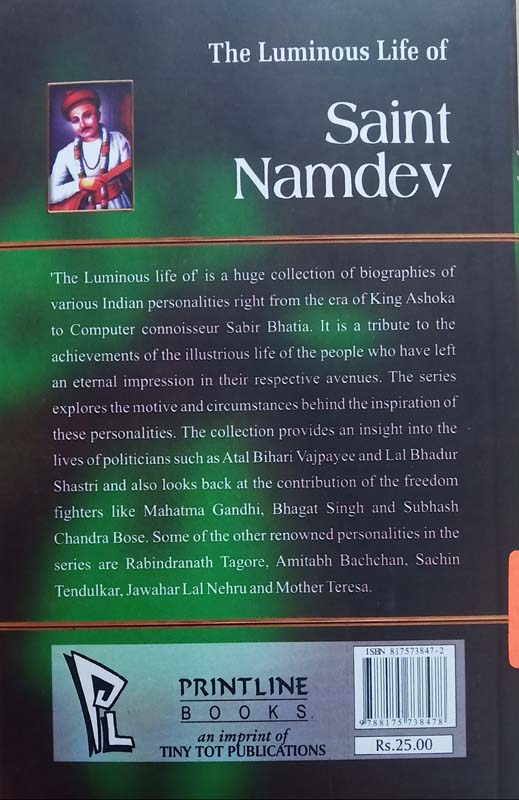 The Luminous Life Of : Saint Namdev (back)