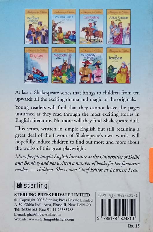 Macbeth : Shakespeare For Children (back)