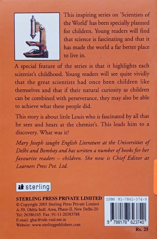 Scientists Of The World : Louis Pasteur (back)