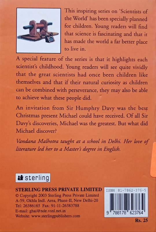 Scientists Of The World : Michael Faraday (back)