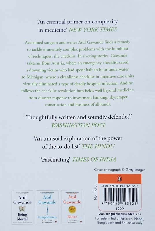 The Checklist Manifesto (back)