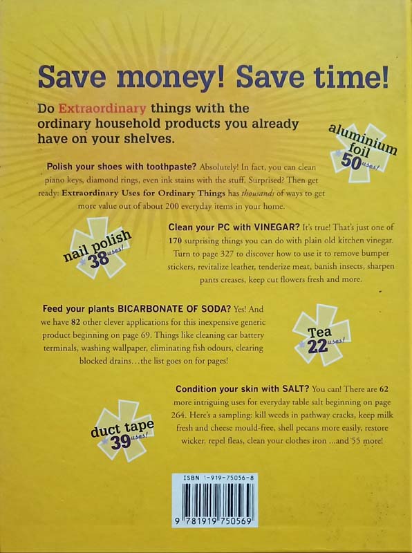 Extraordinary USES For Ordinary Things (More Than 2000 Ways To Save Money And Time) (back)