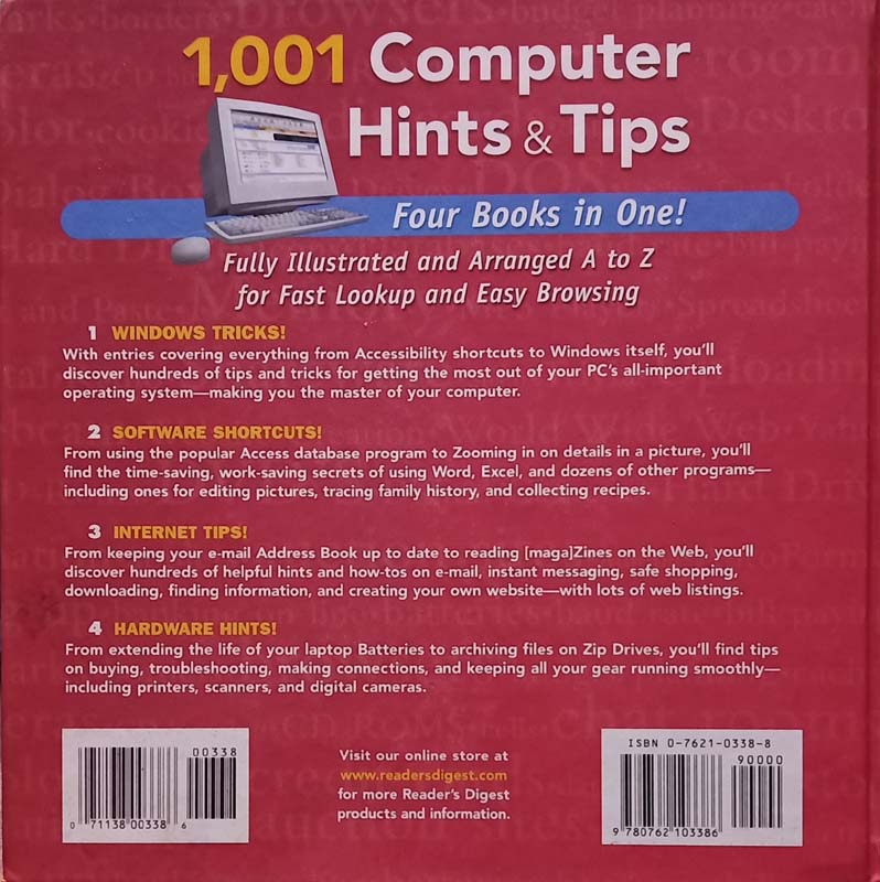 1001 Computer Hints & Tips (back)