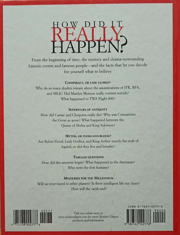 How Did It Really Happen? (back)