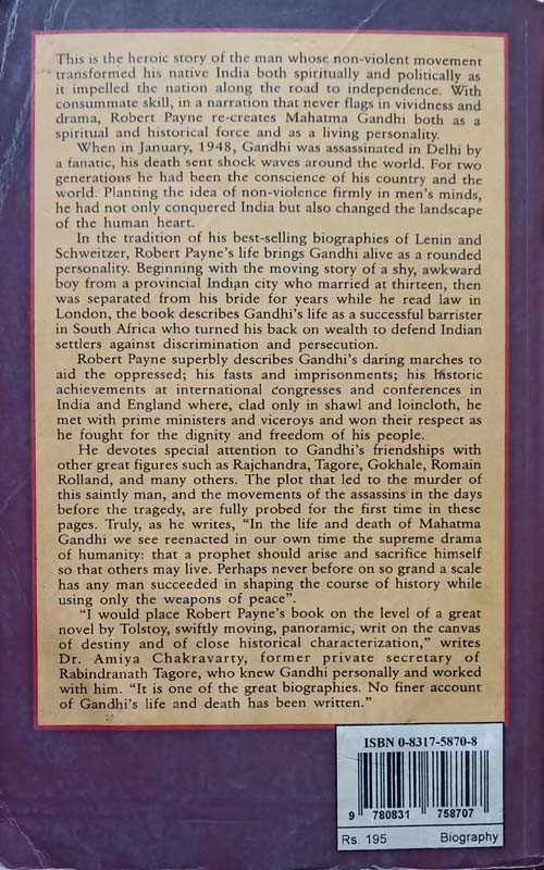 The Life And Death Of MAHATMA GANDHI (back)