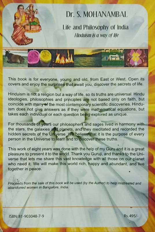 Life And Philosophy Of India (hinduism Is A Way Of Life) (back)
