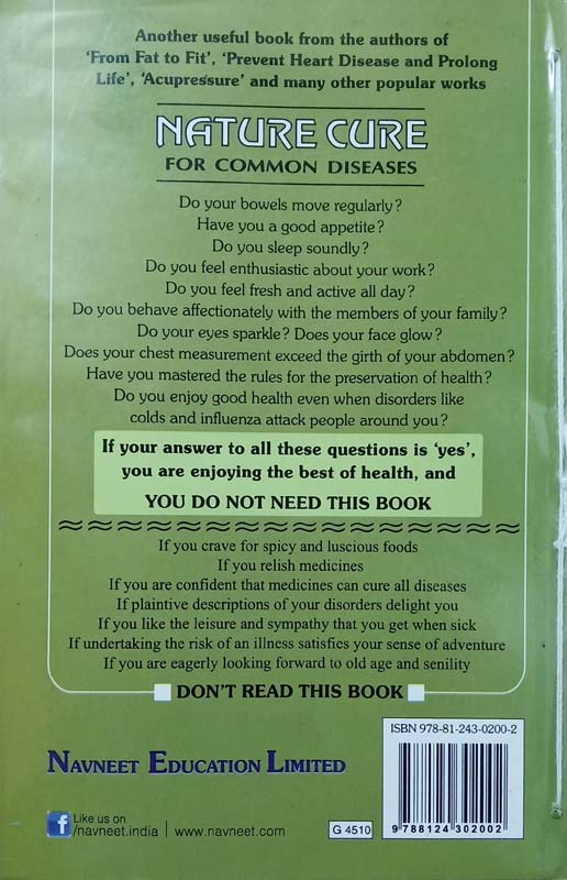 Nature Cure For Common Diseases (back)