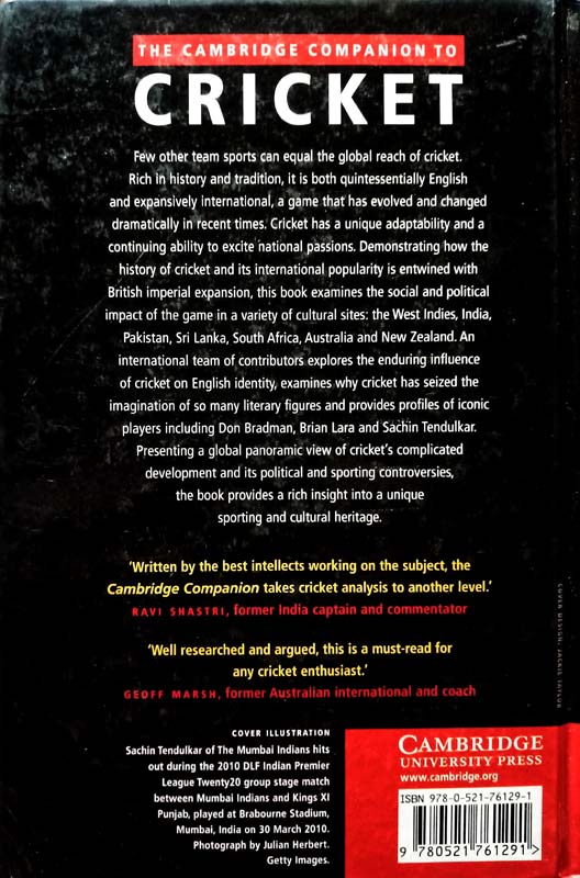 The Cambridge Companion To Cricket (back)