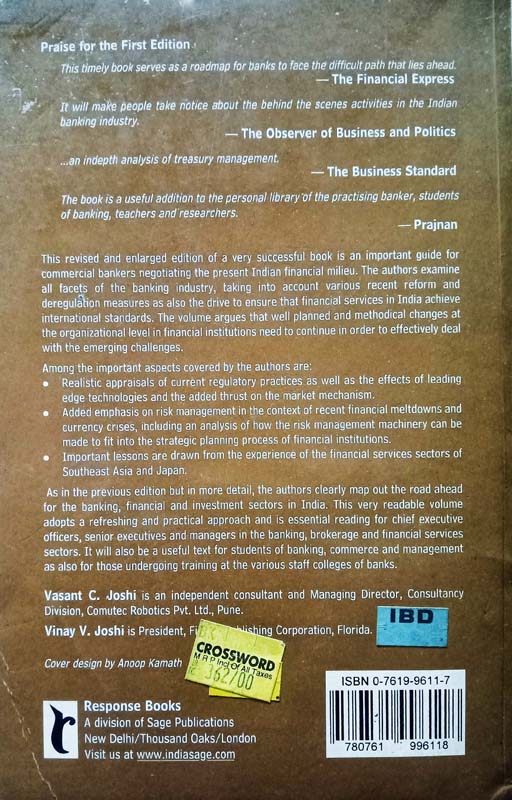 Managing Indian Banks (The Challenges Ahed) Second Edition (back)