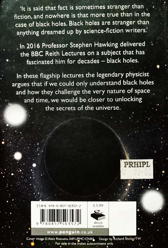 Black Holes : The BBC Reith Lectures (back)