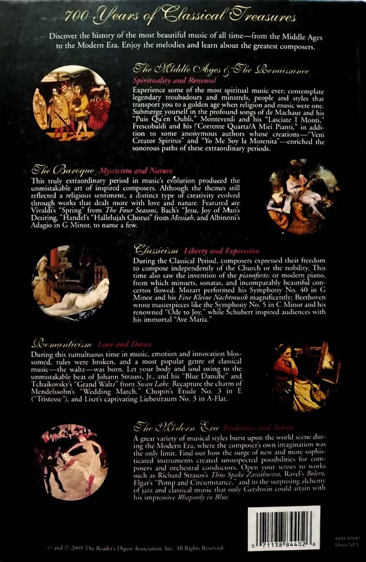 700 Years Of Classical Treasures (back)