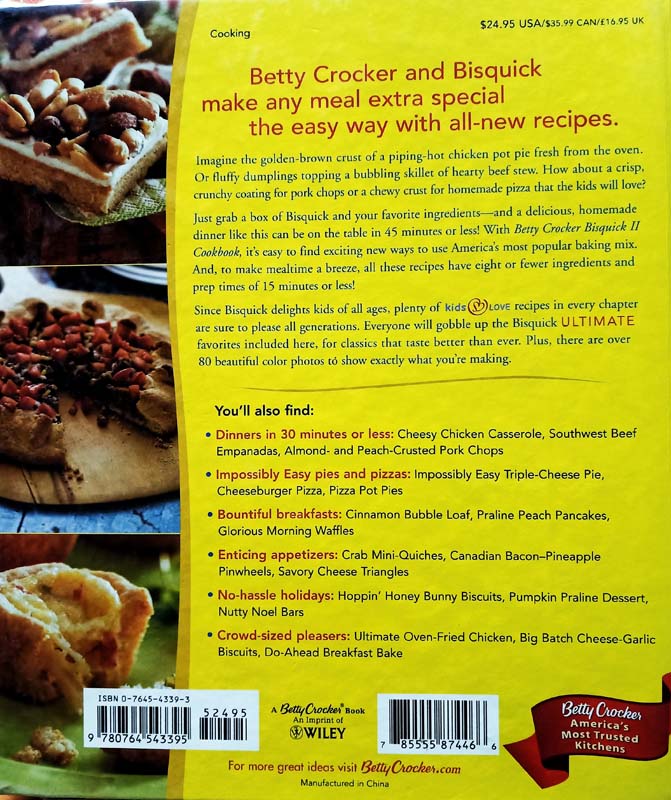 Betty Crocker Bisquick II Cookbook (back)