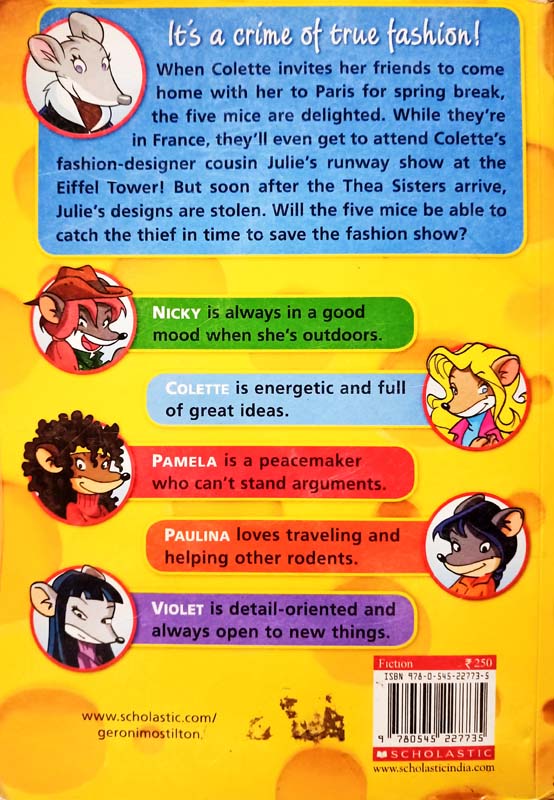 Geronimo Stilton : Thea Stilton And The Mystery In Paris (back)