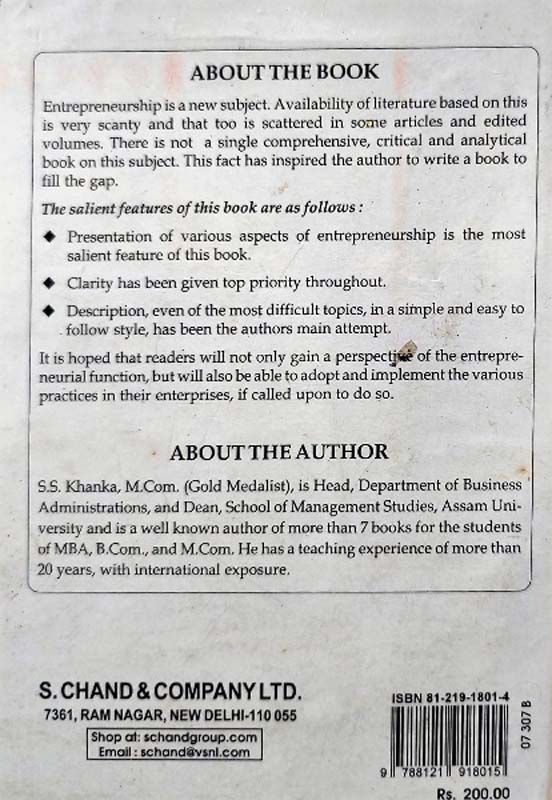 Entrepreneurial Development (back)