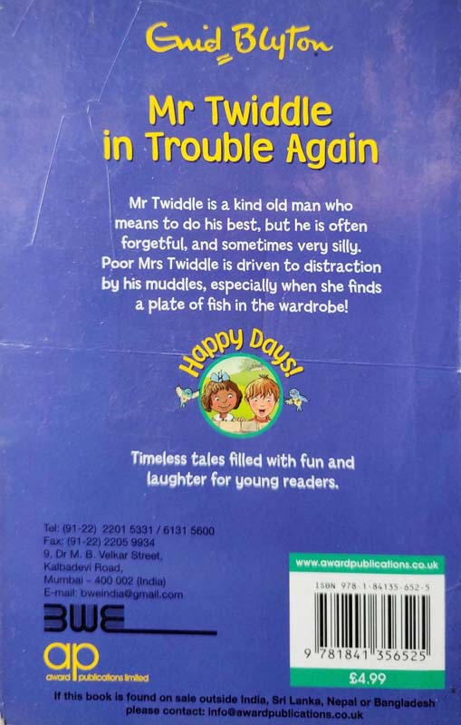 Mr Twiddle In Trouble Again (back)