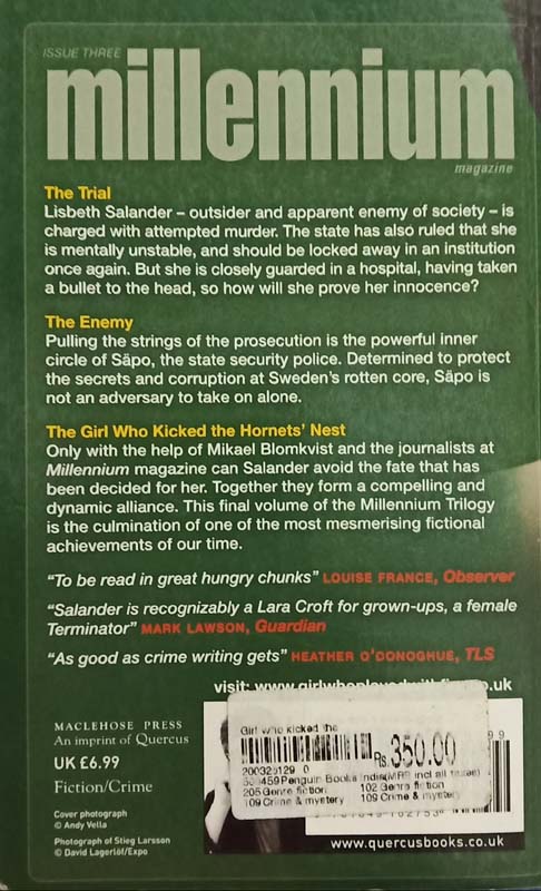 The Girl Who Kicked the Hornets' Nest (back)