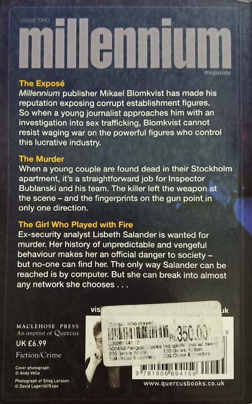 The Girl Who Played With Fire (back)